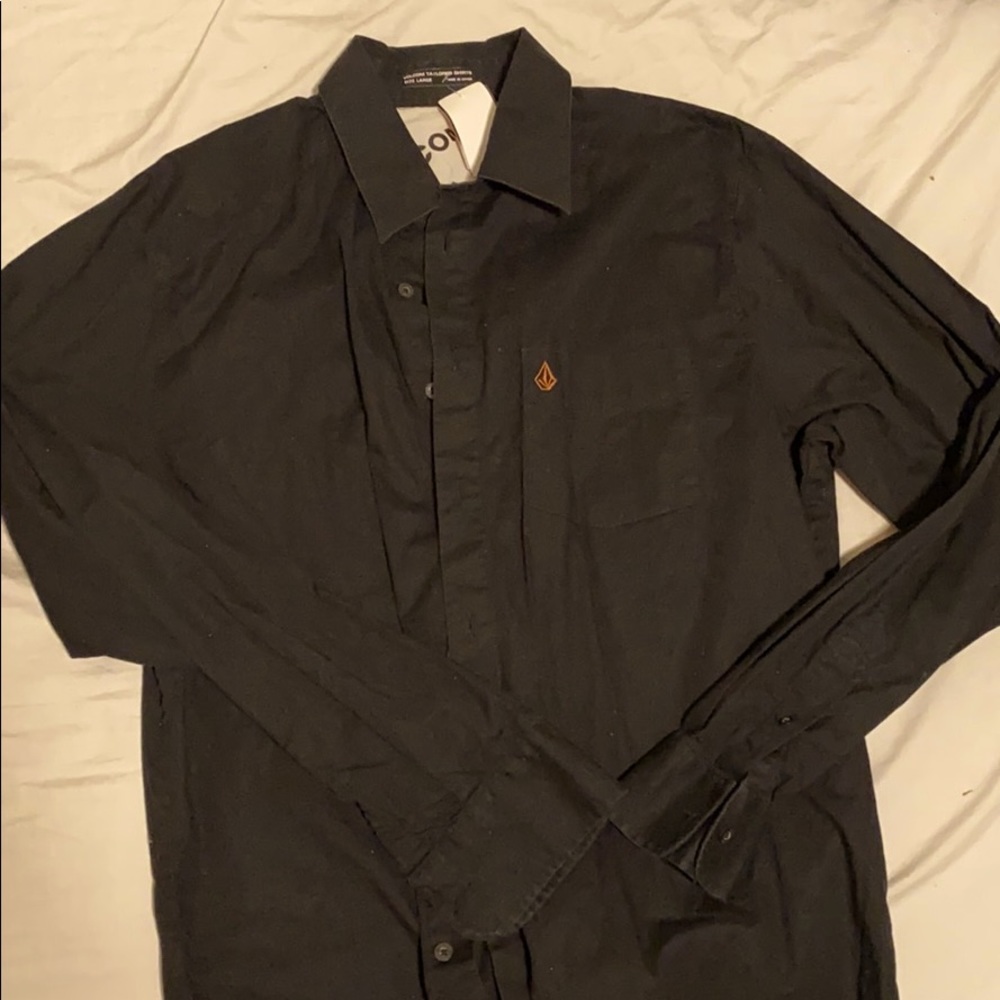 ALL BLACK VOLCOM POLO